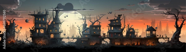 Obraz "Image of architectural ruins, landscape of structural ruins, ancient world."