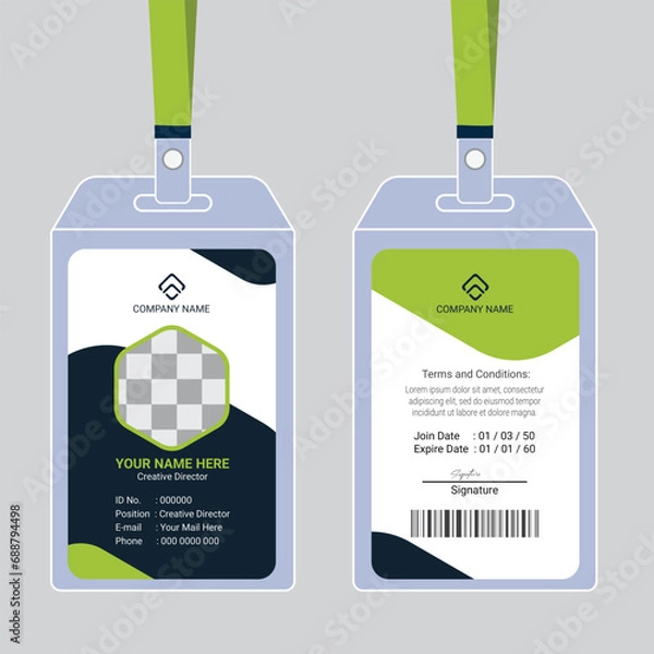 Fototapeta Modern and clean business id card template