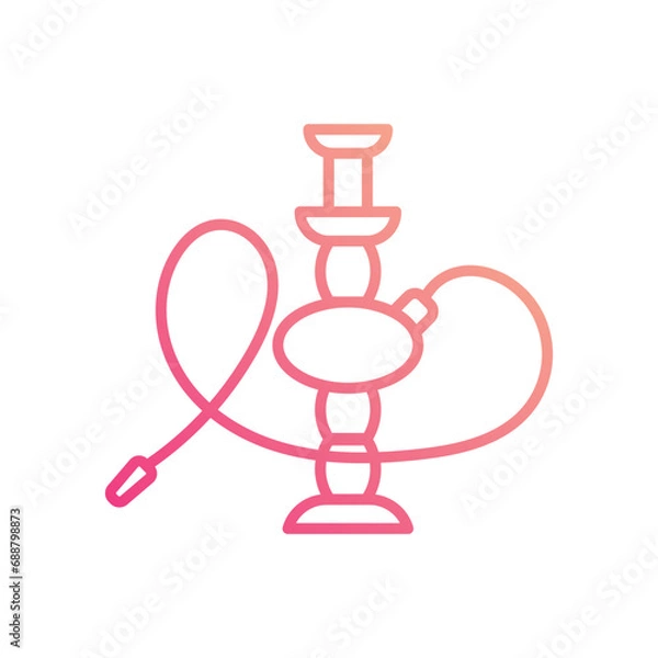 Fototapeta Hookah icon vector stock illustration