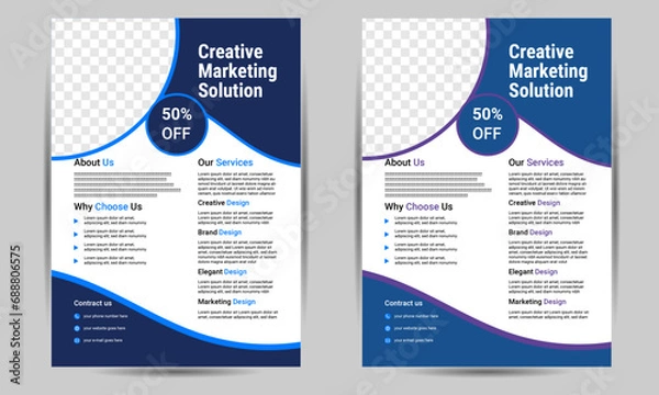 Fototapeta Business card design for company and business etc.Business card design with two colour variation.