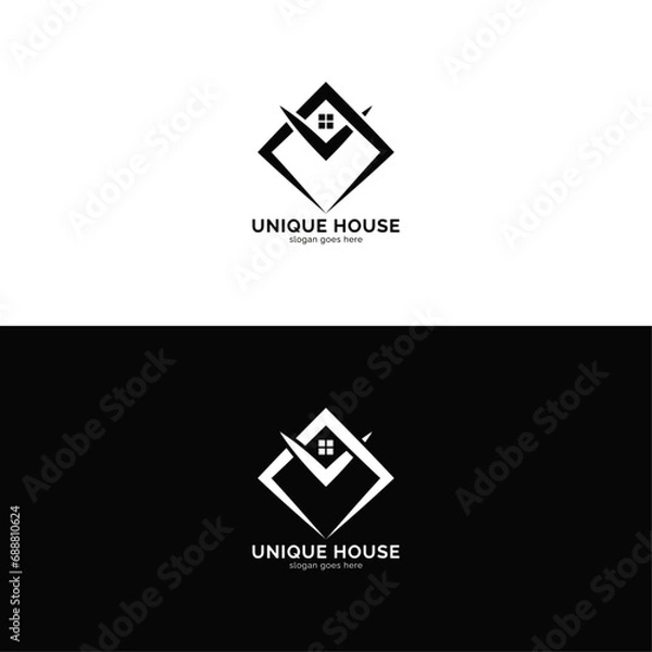 Fototapeta Real Estate Logo Design. Unique Design. Vector and jpeg