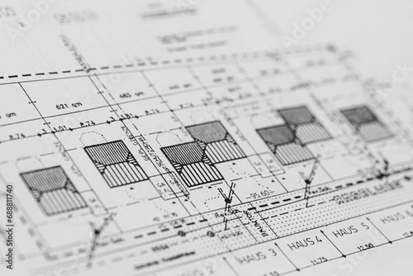 Fototapeta Bebauungsplan