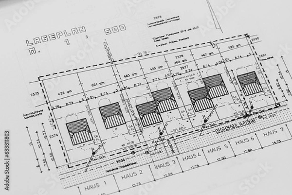 Fototapeta Bebauungsplan