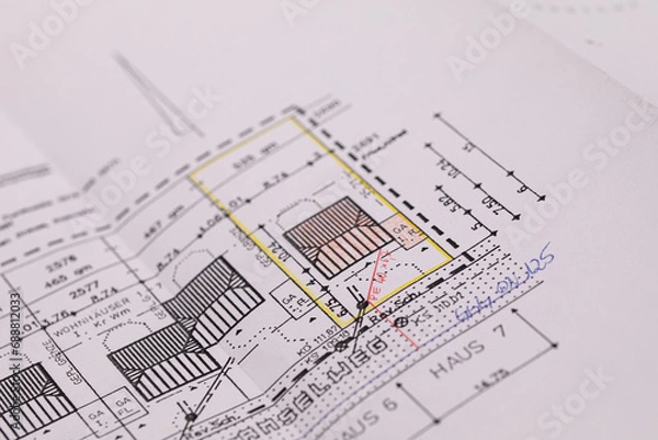 Fototapeta Bebauungsplan