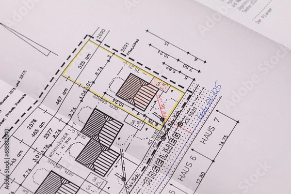 Fototapeta Bebauungsplan