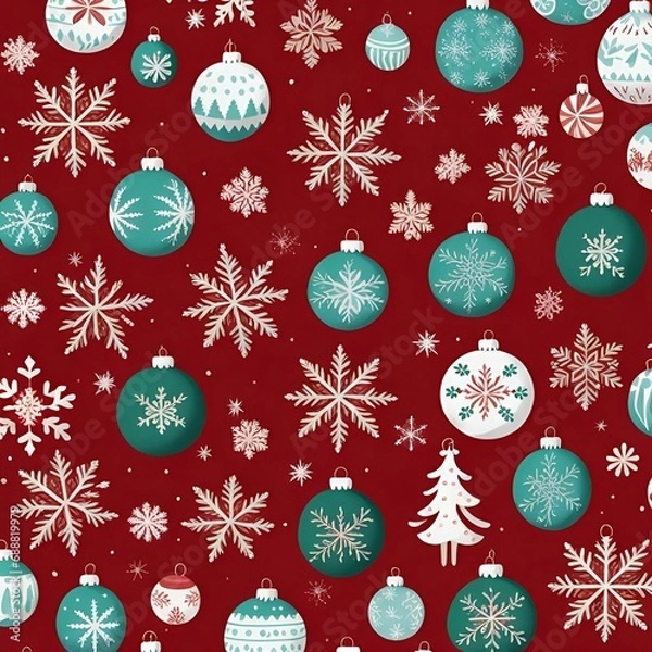 Obraz christmas background with snowflakes