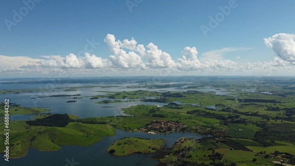 Obraz árvore, natureza, verde, montagna, rocha, céu, viagem, verão