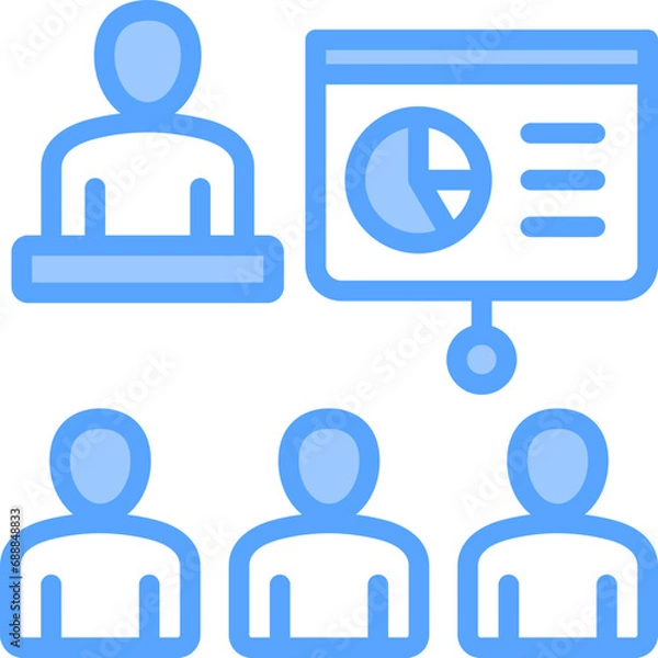 Obraz Presentation Blue Icon