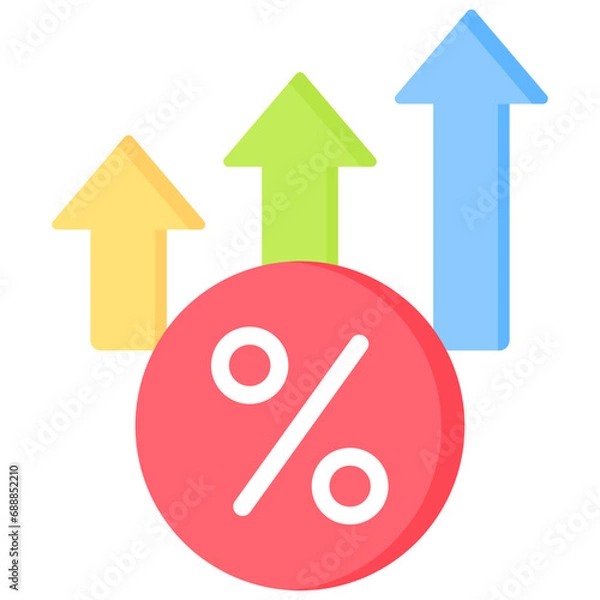 Fototapeta Discount Flat Icon