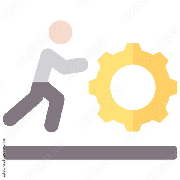 Fototapeta Business Process Flat Icon