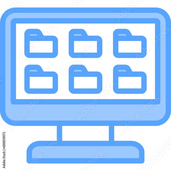 Obraz Folder Blue Icon