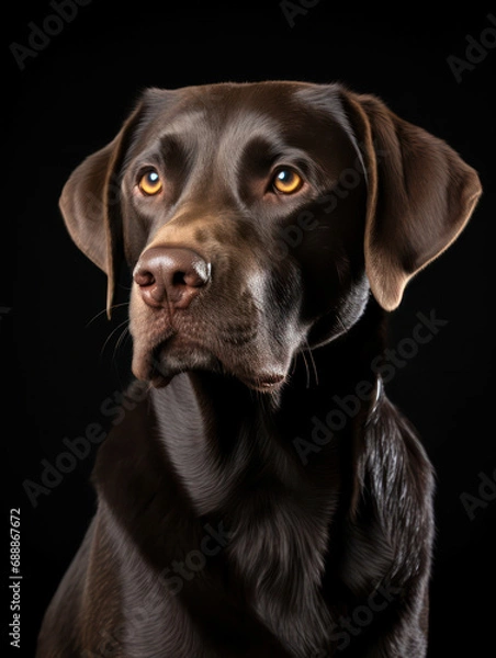 Fototapeta Labrador Retriever Dog Studio Shot on Clear Isolated Background, Generative AI