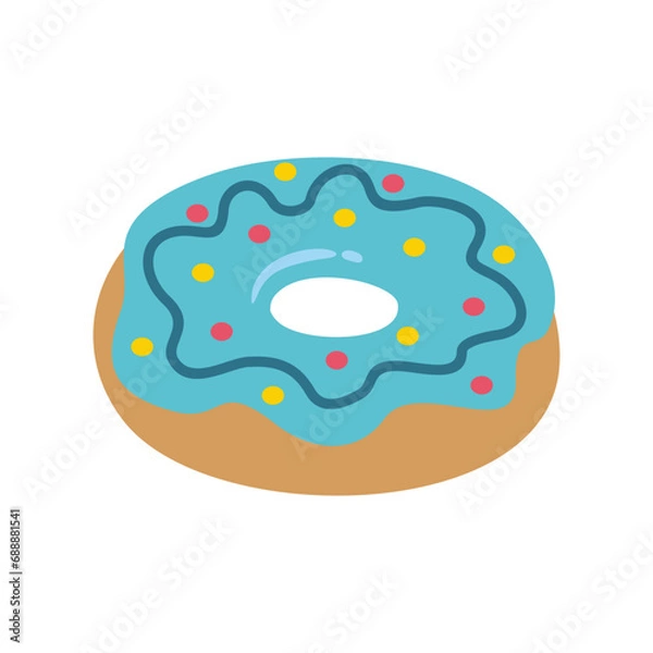 Fototapeta Donut Flat Illustration