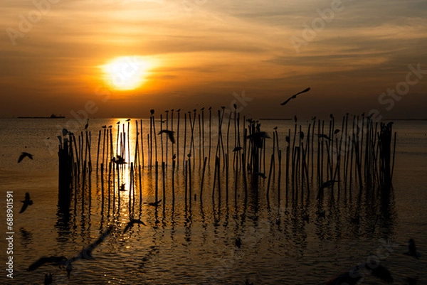 Obraz Seascape sunset at the beach