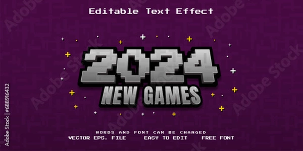 Obraz 2024 Text Effect with the Latest Game Style