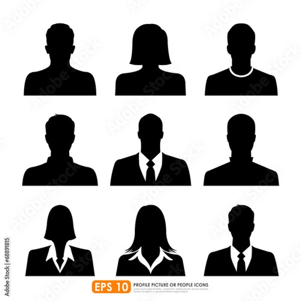 Fototapeta Avatar profile picture icon set 