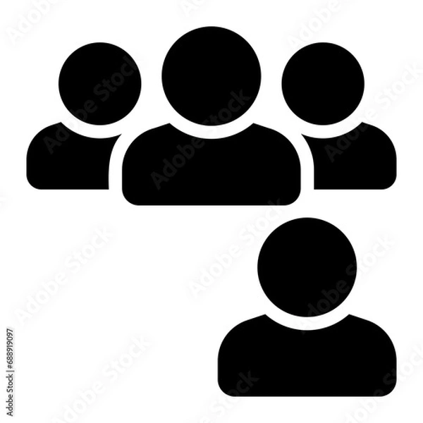 Fototapeta Social Exclusion glyph icon