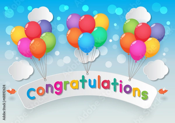 Obraz congratulations balloons