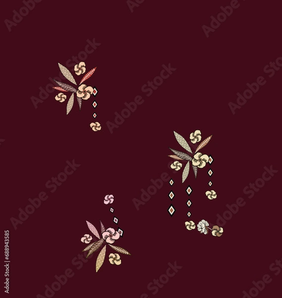 Obraz BORDER, TEXTURE, ELEMENTS, MORIF, IKAT, PATTREN,ABSTRACT