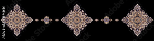 Obraz BORDER, TEXTURE, ELEMENTS, MORIF, IKAT, PATTREN,ABSTRACT