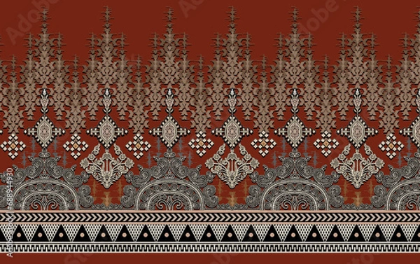 Obraz BORDER, TEXTURE, ELEMENTS, MORIF, IKAT, PATTREN,ABSTRACT