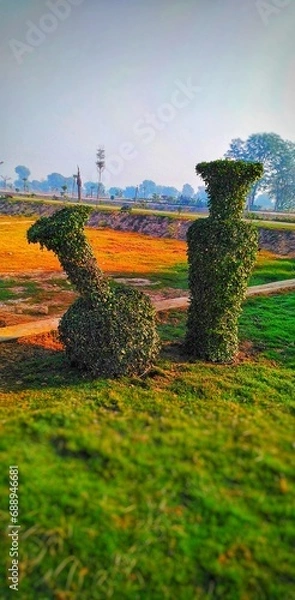 Fototapeta Green belt decoration. It's look like so beautiful. 