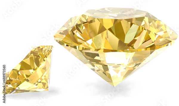 Fototapeta beautiful gem on white background  (high resolution 3D image)