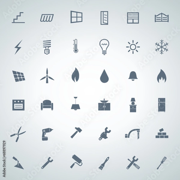 Obraz home icon set 003