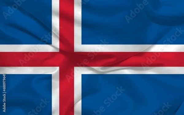 Obraz Iceland 3d background flag