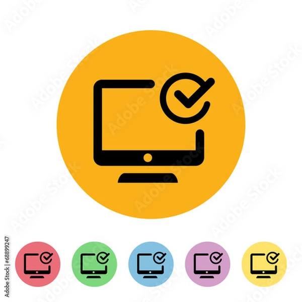 Fototapeta Flat App Buttons