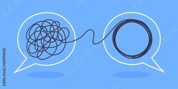 Obraz Psychologist consulting or mental problem solving brainstorm concept.