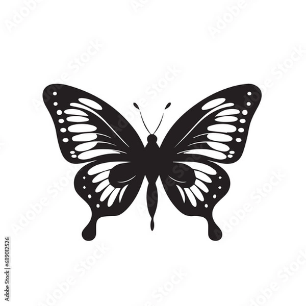 Fototapeta Butterfly in cartoon, doodle style. Isolated 2d vector illustration in logo, icon, sketch style, Eps 10. AI Generative