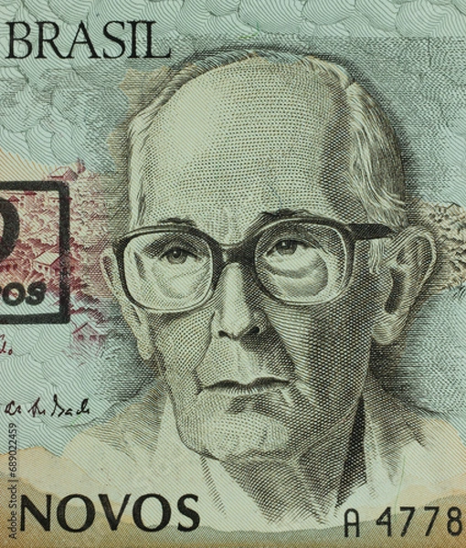 Fototapeta Imagen de parte de un billete del Banco de