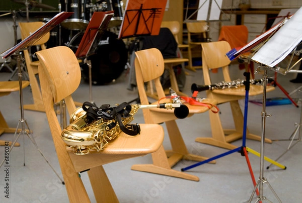 Obraz pause beim klassenmusizieren