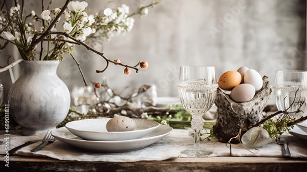 Obraz easter table eggs