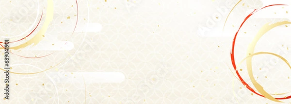 Fototapeta 和風伝統柄ベクターイラスト背景	