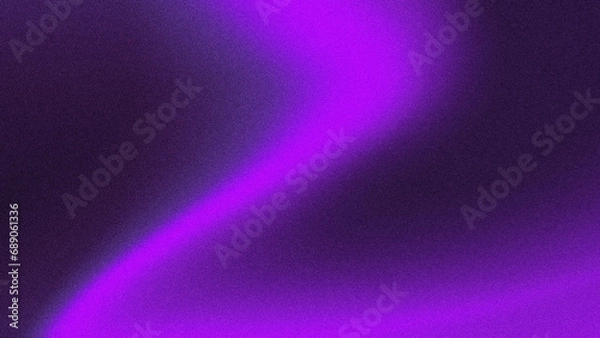 Fototapeta 4K grainy gradient background with deep purple color. Purple and dark colors wavy gradient background with noise texture.