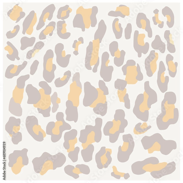 Fototapeta Leopard pattern seamless design, vector illustration background. Animal fur (panthera pardus) fabric design.	