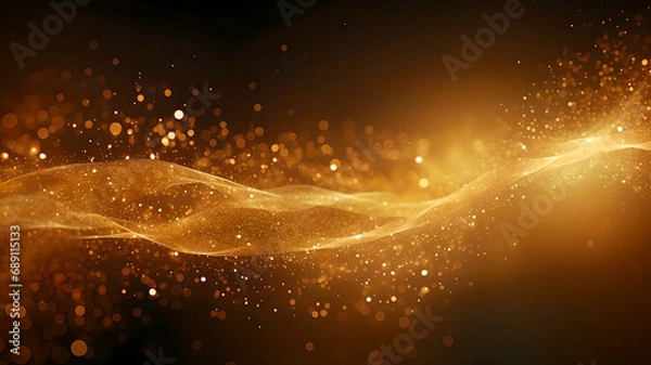 Fototapeta Abstract gold particle background for Oscar ceremony or New Year