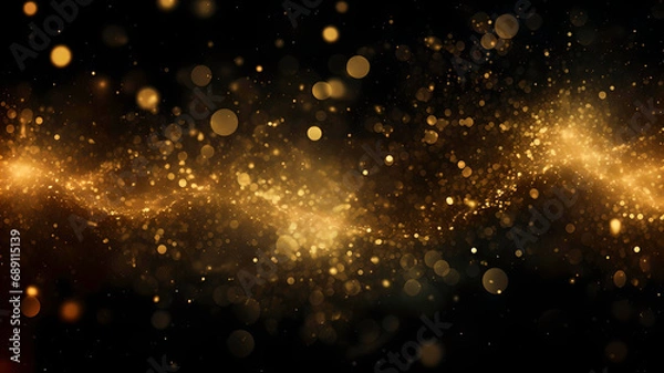 Fototapeta Abstract gold particle background for Oscar ceremony or New Year