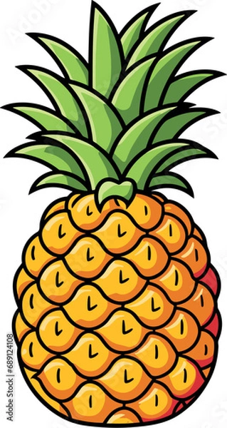 Obraz illustration of pineapple, Vector