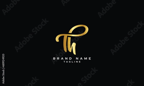 Fototapeta TPH, THP, PTH, PHT, HPT, HTP, Abstract initial monogram letter alphabet logo design