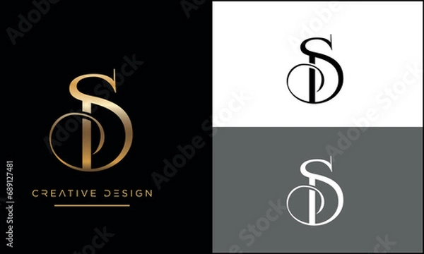 Obraz Alphabet letters icon logo SD or DS