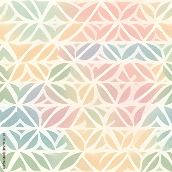 Fototapeta Seamless pattern in pastel colors | generative AI