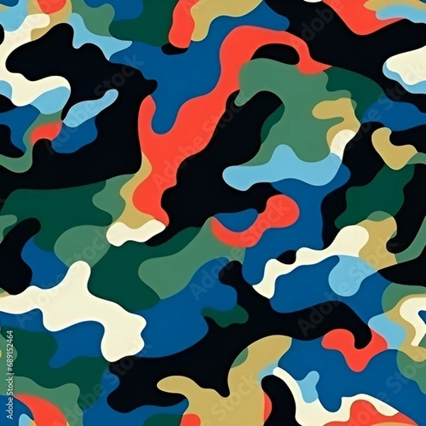 Fototapeta vivid color camouflage pattern
