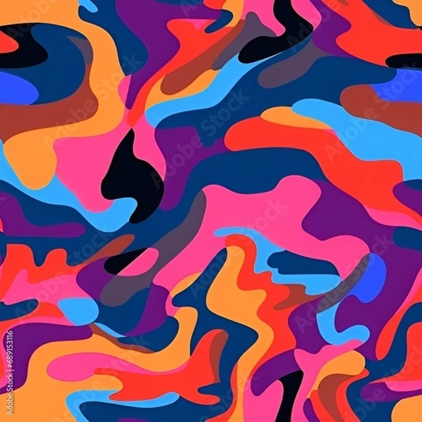 Obraz vivid color camouflage pattern