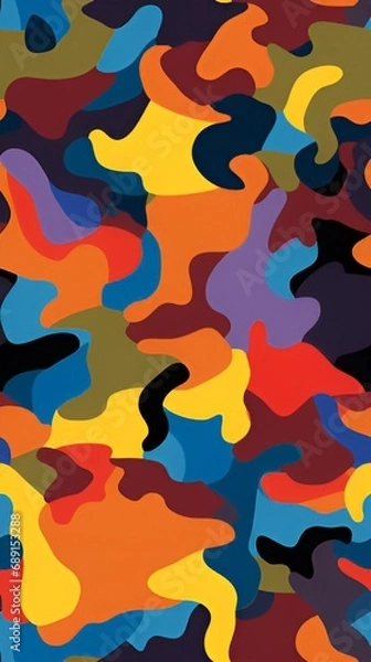 Fototapeta vivid color camouflage pattern
