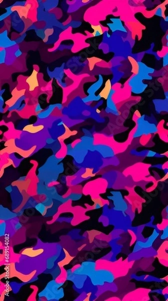 Obraz neon color camouflage pattern