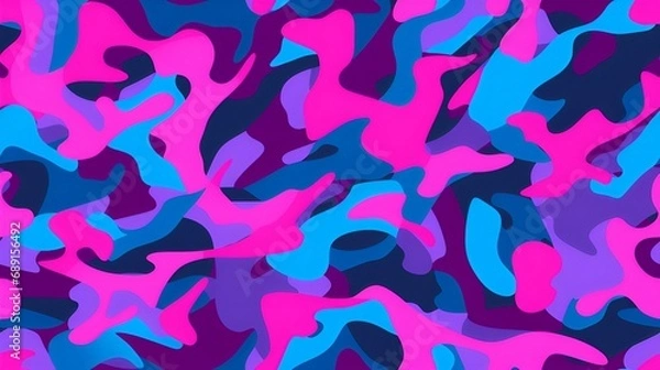 Obraz neon color camouflage pattern
