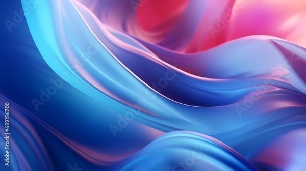 Fototapeta abstract background of blue silk or satin with some smooth folds in it